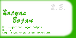matyas bojan business card
